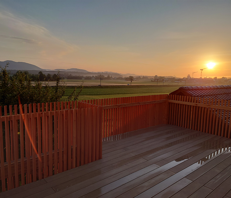 Terrassenanbau Bolken Sonnenuntergang